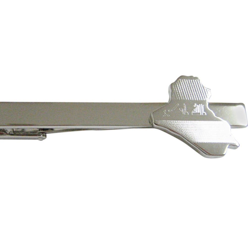 Iraq Map Shape And Flag Design Square Tie Clip - image 1
